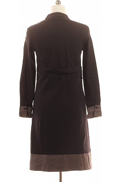 Košilové  Šaty Černé Second hand Vel. 38 | Unimoda | obrázek 3