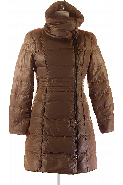 Prošívaná Dámská Bunda Hnědá MANGO Second Hand Vel. M