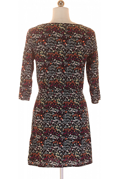  Šaty s Květinovým Potiskem Barevné Second hand Vel. 34 | HM  | obrázek 3