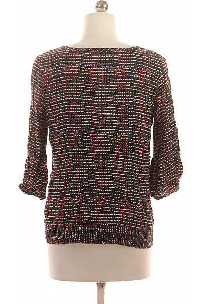 s.OLIVER Dámská halenka s krátkým rukávem vzorovaná černá červená fialová Vel. 36 | s.OLIVER | obrázek 2