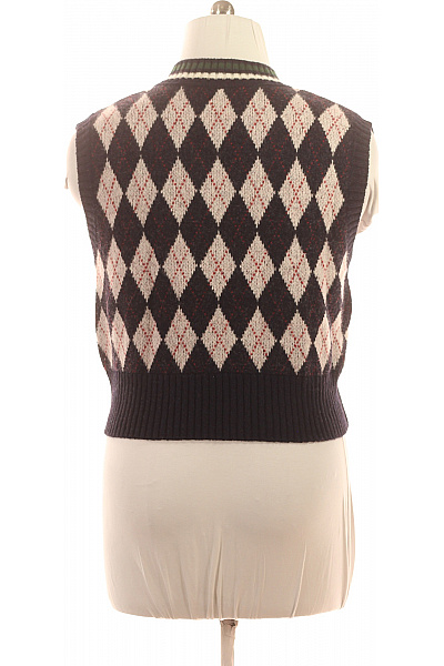 Pepe Jeans Dámská krátká vesta pletená argyle vzorovaná tmavá Vel. L | Pepe Jeans | obrázek 3