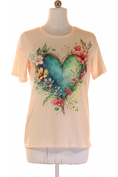 Dámské Tričko s Potiskem Barevné Second hand Vel. M | Unimoda | obrázek 2