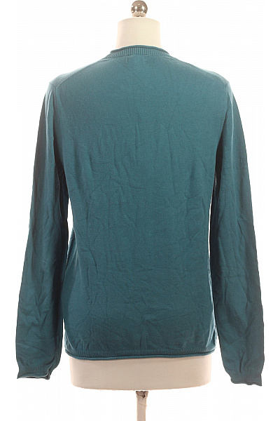 SISLEY Dámský svetr tyrkysový dlouhý rukáv žebrovaný basic přes hlavu Velikost S | SISLEY | obrázek 2