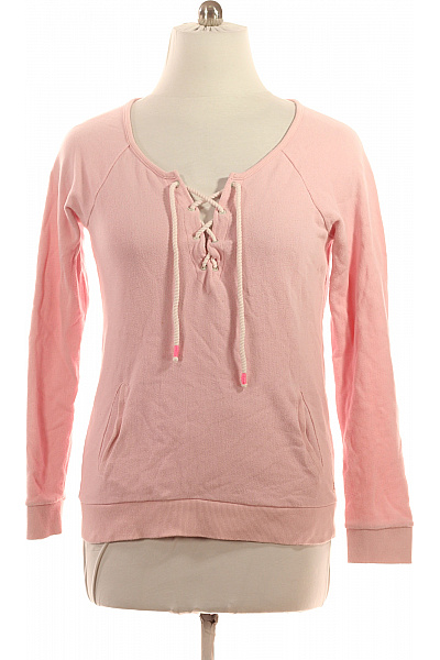 Esprit Dámská růžová mikina přes hlavu s dlouhým rukávem šněrování klokaní kapsa Velikost XL | Esprit | obrázek 2