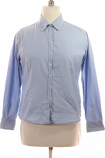 Marie Lund Dámská bavlněná modrá košile s dlouhým rukávem elegantní vypasovaná Velikost 46 | Marie Lund | obrázek 2