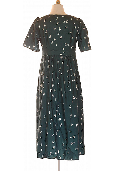 dámské šaty zavinovací midi květované zelené Vel. M | Unimoda | obrázek 3