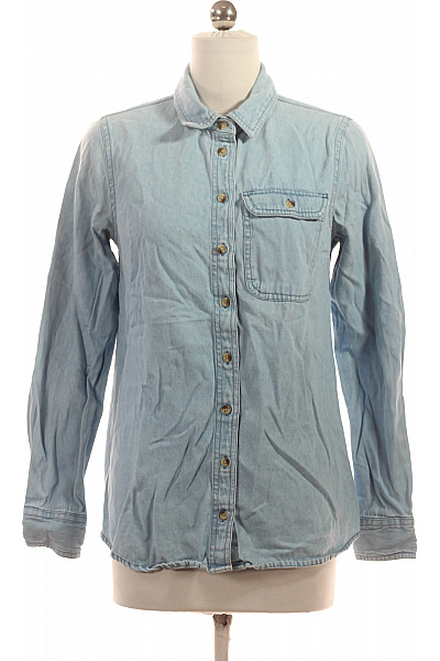 asos Dámská světle modrá riflová košile s dlouhým rukávem a náprsní kapsou Vel. US 36 | asos | obrázek 2