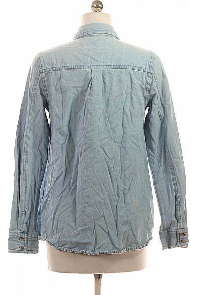 asos Dámská světle modrá riflová košile s dlouhým rukávem a náprsní kapsou Vel. US 36 | asos | obrázek 3