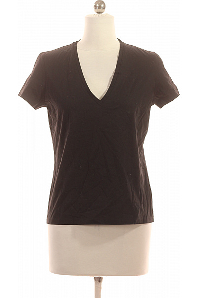 DRYKORN Dámské černé Tričko V-výstřih Krátký Rukáv Basic Velikost XS