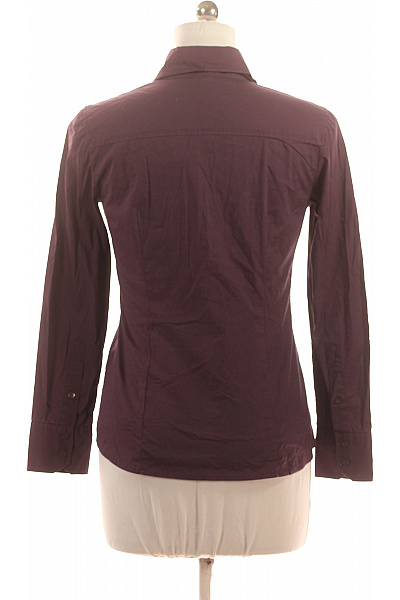 s.OLIVER Dámská bavlněná fialová košile s dlouhým rukávem vypasovaná elegantní Vel. 38 | s.OLIVER | obrázek 3