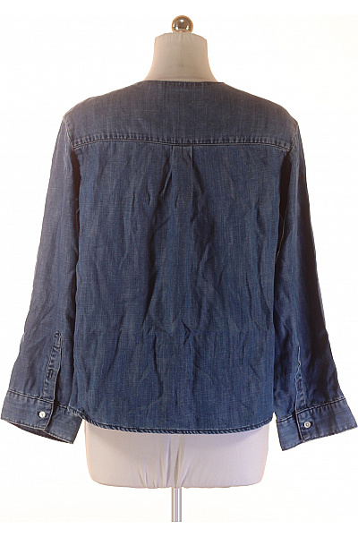 Weekday Dámská modrá riflová košile s dlouhým rukávem a límečkem V Vel. S | Weekday | obrázek 2