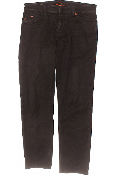 Hugo Boss Pánské Rovné Džíny Černé Second Hand Vel. 33/36