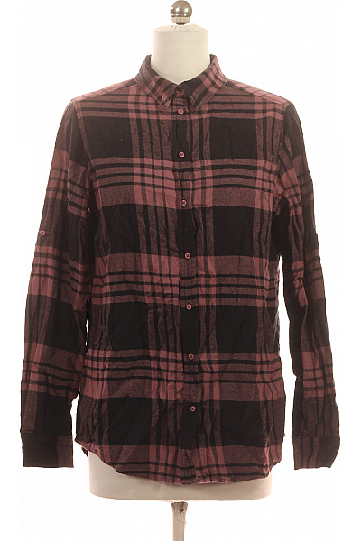 Lascana Dámská kostkovaná flanelová košile dlouhý rukáv vínová černá Velikost 36 | Lascana | obrázek 2