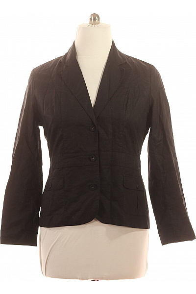 DESIGNERS Dámský lněný černý vypasovaný blejzr na běžné nošení Vel. 46 | DESIGNERS | obrázek 2