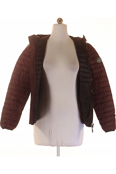 SUPERDRY Dámská prošívaná bunda s kapucí tmavě vínová krátká lehká Vel. M | SUPERDRY | obrázek 3