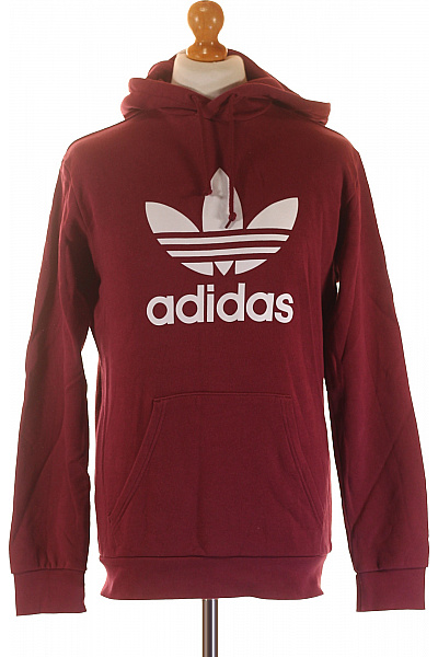 Sportovní Pánská Mikina Vínová ADIDAS Vel. S