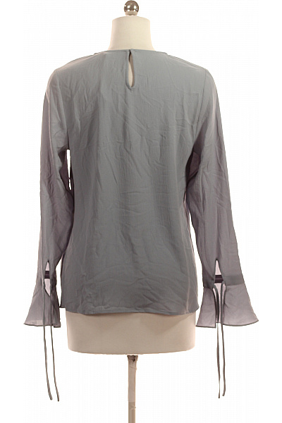 New look Dámská šedá halenka volná s dlouhým rukávem a zvonovými manžetami Vel. 36 | New look | obrázek 2