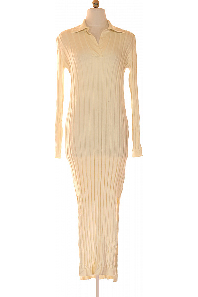 Modstrom Dámské Pletené šaty S Dlouhým Rukávem A Límečkem Velikost S