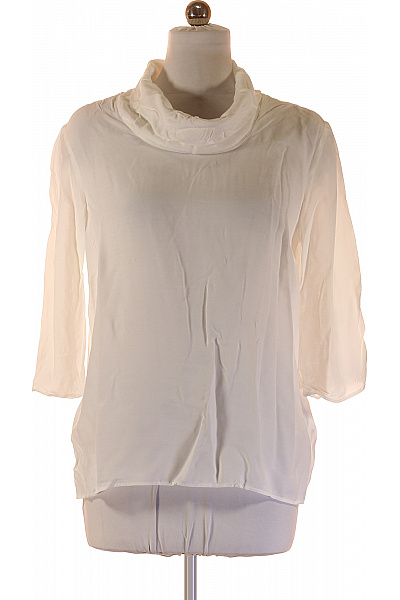 ZERO Dámská bílá halenka s rolákem průsvitná volná elegantní Vel. 42 | ZERO | obrázek 2