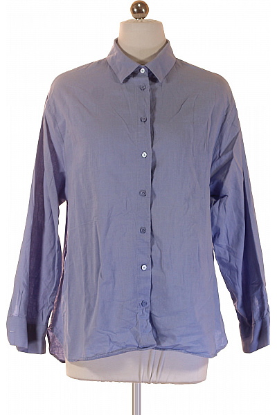 DeFacto Dámská společenská bavlněná košile modrá elegantní volná Velikost S | DeFacto | obrázek 2