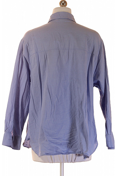 DeFacto Dámská společenská bavlněná košile modrá elegantní volná Velikost S | DeFacto | obrázek 3