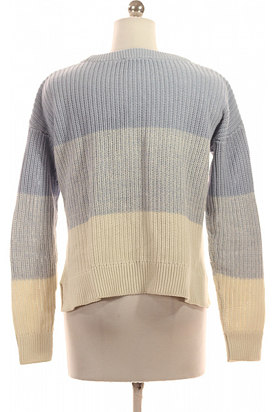 TOM TAILOR Dámský pruhovaný hrubě pletený pulovr modrý béžový Vel. XS | TOM TAILOR | obrázek 2
