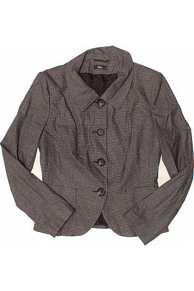 s.OLIVER Dámský šedý vzorovaný vypasovaný blejzr elegantní business podzimní Vel. 38 | s.OLIVER | obrázek 2