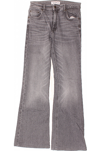 Bootcut Dámské Džíny Šedé PULL&BEAR Vel. 38