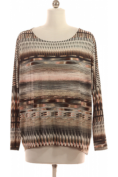 ILSE JACOBSEN Dámská Tuniková Halenka S Dlouhým Rukávem A Etno Potiskem Vel. S/M