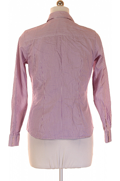 Seidensticker Dámská pruhovaná košile s dlouhým rukávem a volánky růžová Vel. 38 | Seidensticker | obrázek 3