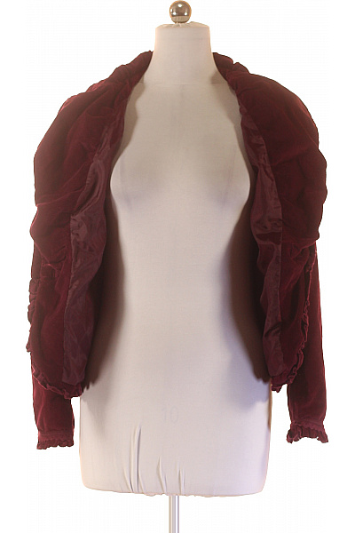 Marks & Spencer Vínové manšestrové sako dámské vypasované volnočasové elegantní s volánem Velikost l | Marks & Spencer | obrázek 4