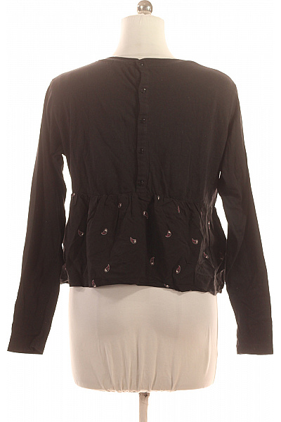 Pepe Jeans Dámská bavlněná černá halenka s dlouhým rukávem a potiskem peplum Vel. L | Pepe Jeans | obrázek 3