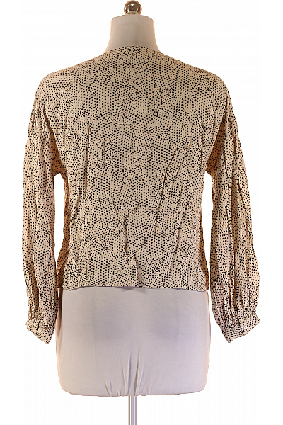 Dámská béžová puntíkovaná košile s dlouhým rukávem ležérní Vel. M | Unimoda | obrázek 3