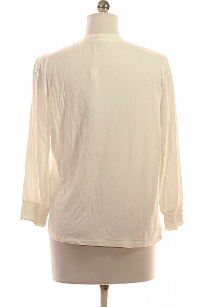 MORE & MORE Dámská krémová halenka s dlouhým rukávem a výstřihem do V Velikost 36 | MORE & MORE | obrázek 2