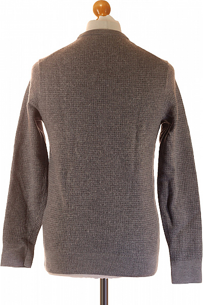 Ralph Lauren Pánský vlněný šedý pulovr sítěný vzor podzimní teplý přes hlavu Vel. S | Ralph Lauren | obrázek 2