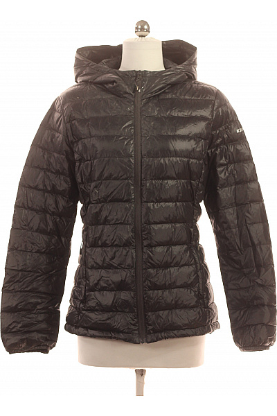 ICEPEAK Dámská černá Lesklá Prošívaná Péřová Bunda S Kapucí Lehká Outdoorová Vel. 36