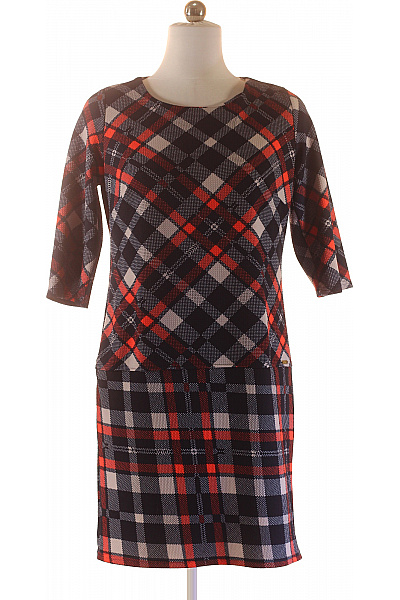 Tričkové  Šaty Barevné Second Hand Vel. 40