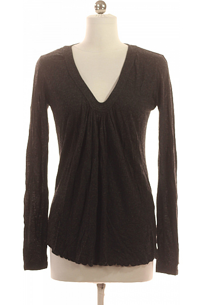 Nolita Dámské viskózové tričko šedé dlouhý rukáv hluboký výstřih basic Vel. S | Nolita | obrázek 2