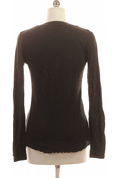 Nolita Dámské viskózové tričko šedé dlouhý rukáv hluboký výstřih basic Vel. S | Nolita | obrázek 3