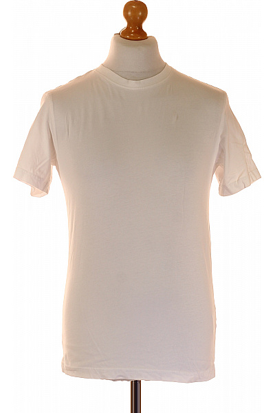 LAWRENCE GREY Pánské bavlněné tričko bílé basic s krátkým rukávem a kulatým výstřihem Vel. L | LAWRENCE GREY | obrázek 2