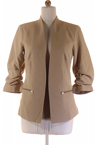 ONLY Dámský béžový blejzr ležérní vypasované moderní na zip bez klop Vel. 38 | ONLY | obrázek 2