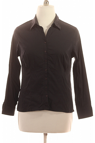 PROMISS Dámská bavlněná černá košile elegantní vypasovaná s dlouhým rukávem Velikost 46 | PROMISS | obrázek 2