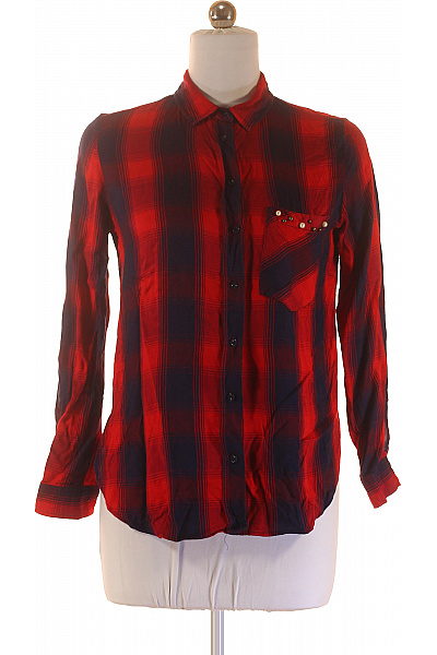 Kostkovaná Dámská Košile Červená ZARA Vel. M | ZARA | obrázek 2