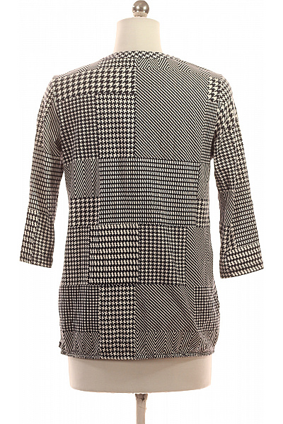 CECIL Dámské tričko patchwork vzor houndstooth chevron černobílé Vel. XS | CECIL | obrázek 3