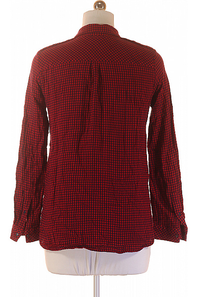 MANGO Dámská červeno černá kostkovaná košile s dlouhým rukávem a náprsními kapsami Vel. S | MANGO | obrázek 2