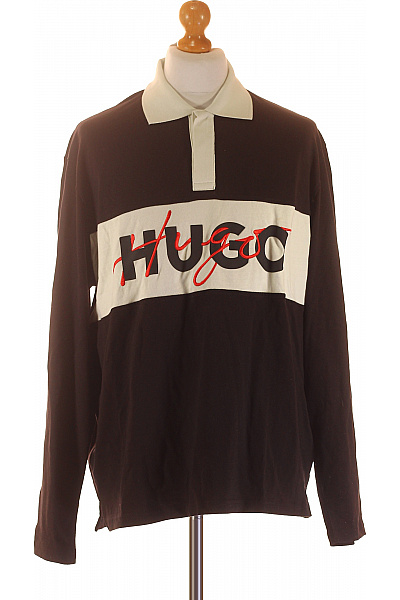 Hugo Boss Pánské Tričko S Límečkem Černé Vel. M