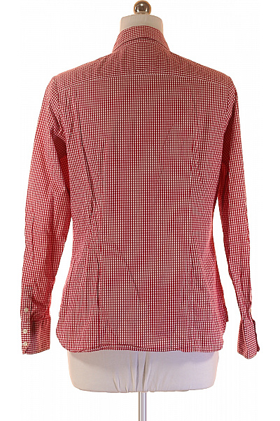 TOMMY HILFIGER Dámská červená bílá kostkovaná košile s dlouhým rukávem vypasovaná Velikost 12 | TOMMY HILFIGER | obrázek 3