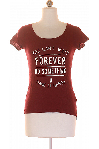 Jennyfer Dámské Tričko s Potiskem Vínová Vel. XS | jennyfer | obrázek 2