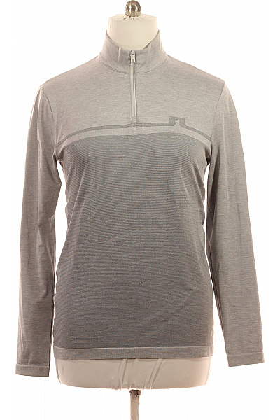 J.Lindeberg Pánské tričko dlouhý rukáv šedé se stojáčkem a zipem Vel. L | J.Lindeberg | obrázek 2