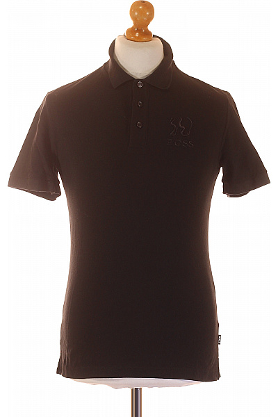 Pánské Tričko s Límečkem Černé Hugo Boss Vel. XS | Hugo Boss | obrázek 2